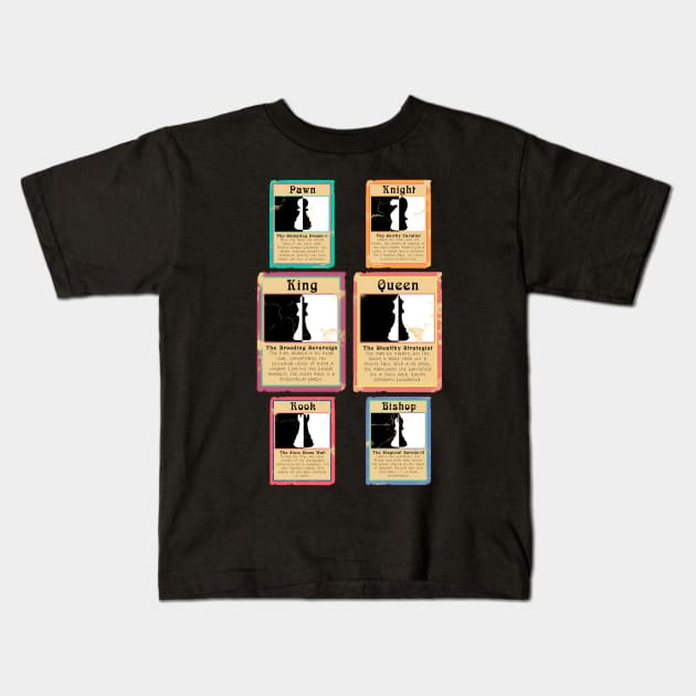 Chess Royalty Cards Pattern Kids T-Shirt by Fun Funky Designs